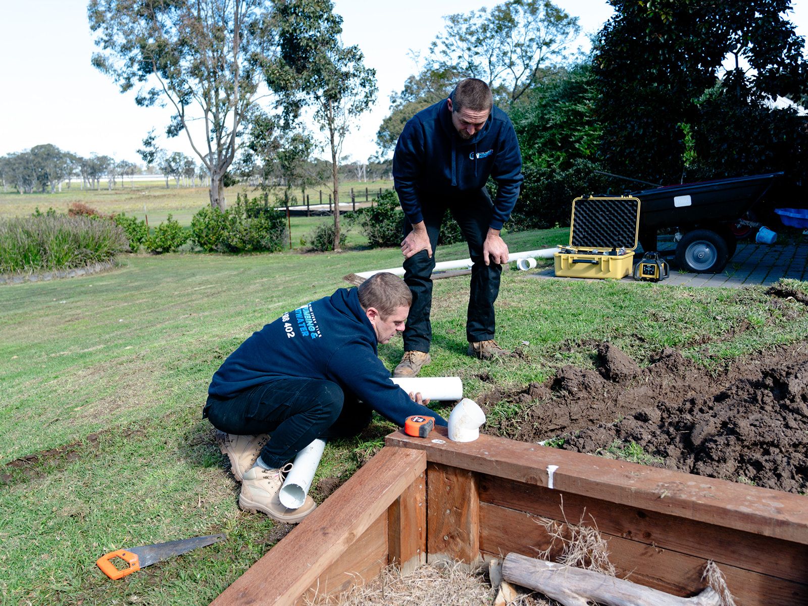 Drainage repair work