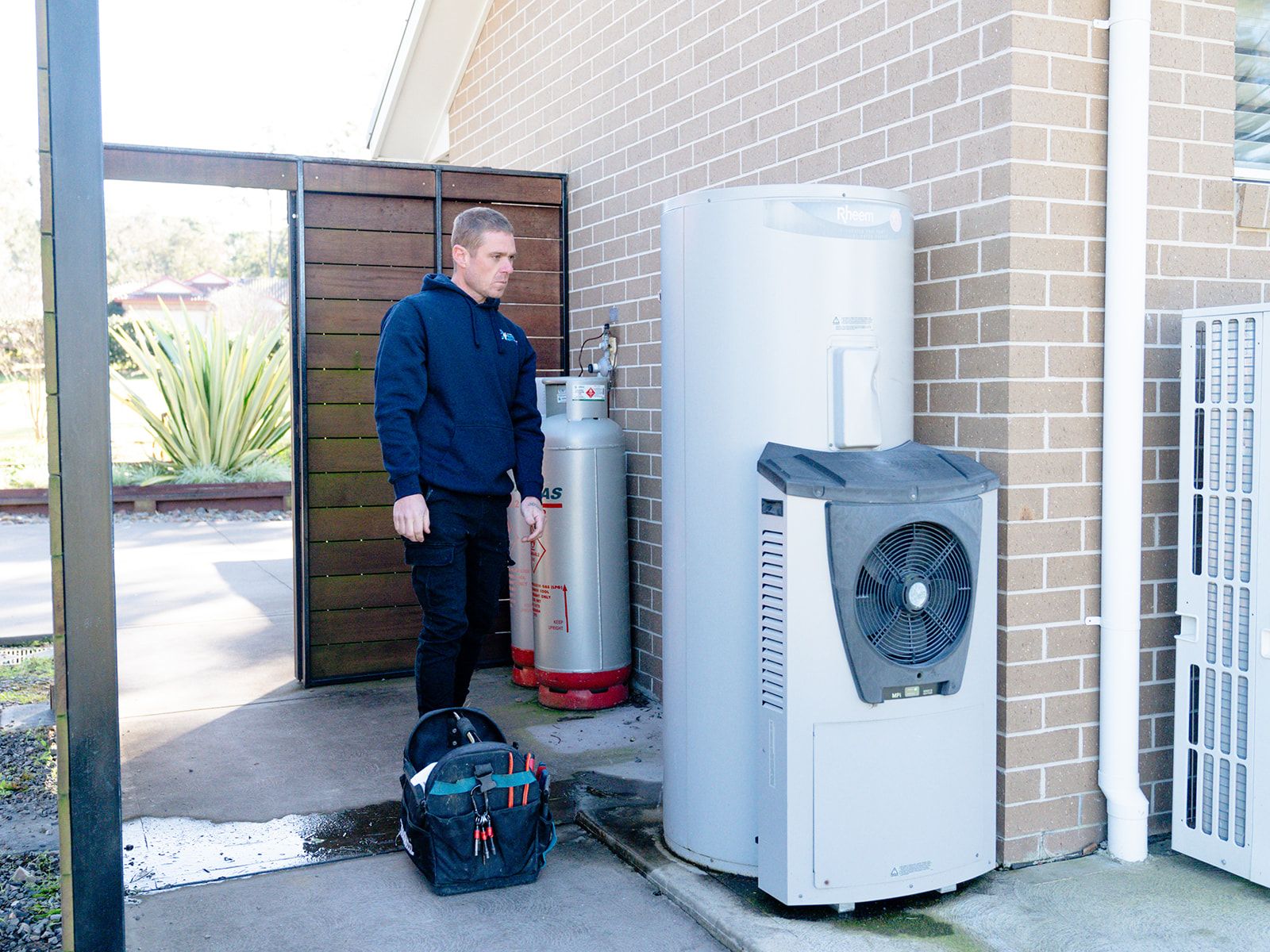 New heat pump hot water system