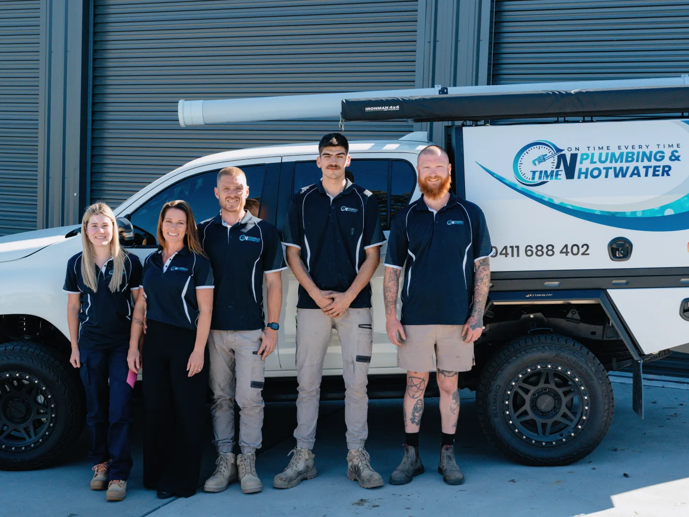 On Time Plumbing service vehicles
