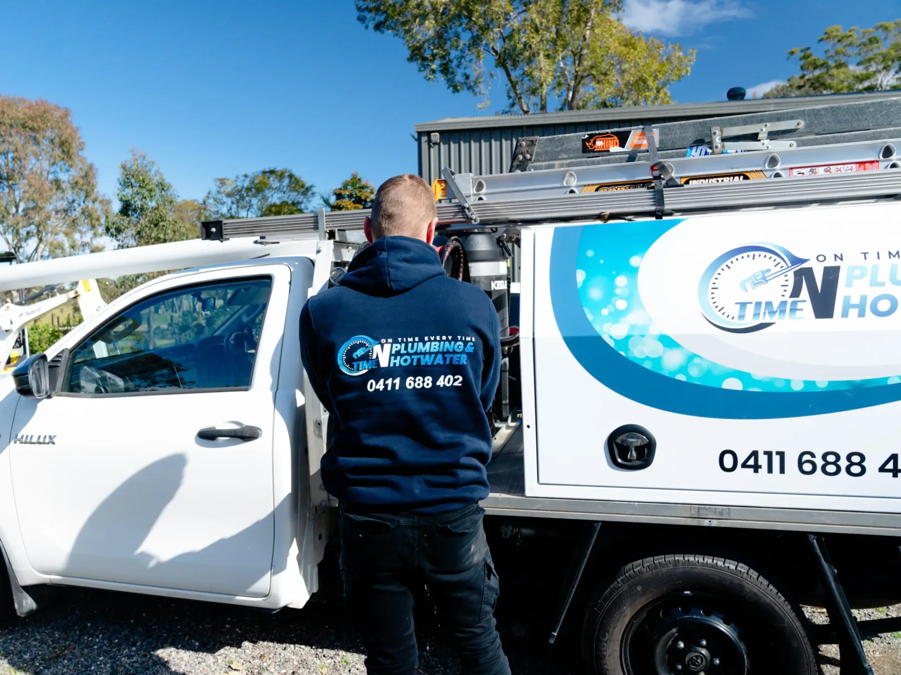 On Time Plumbing van ready to respond